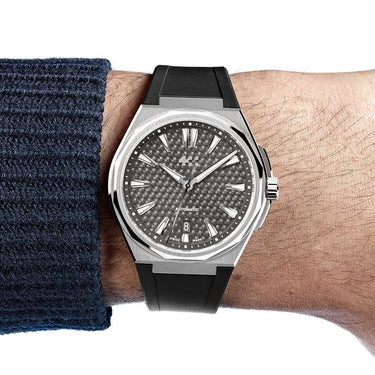 Christopher Ward The Twelve Rubber - Black Strap