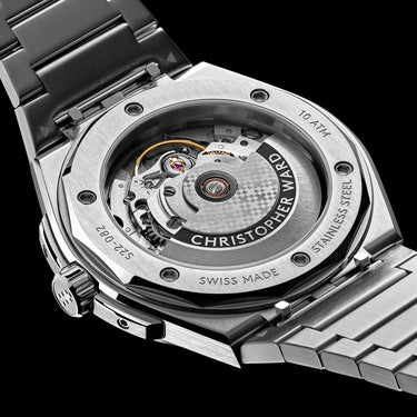 Christopher Ward The Twelve black rubber strap