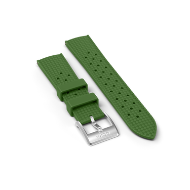 DOXA SUB 200 II Rubber Dive Flex strap with pin buckle, Green