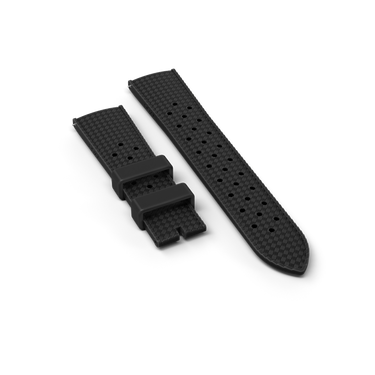 DOXA SUB 200 II Rubber Dive Flex strap, Black