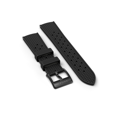DOXA SUB 200 II Rubber Dive Flex strap with DLC pin buckle, Black
