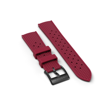 DOXA SUB 200 II Rubber Dive Flex strap with DLC pin buckle, Red