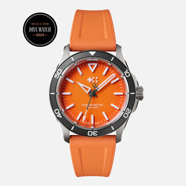 Christopher Ward C60 Trident Lumière - Orange - Aquaflex rubber - Image