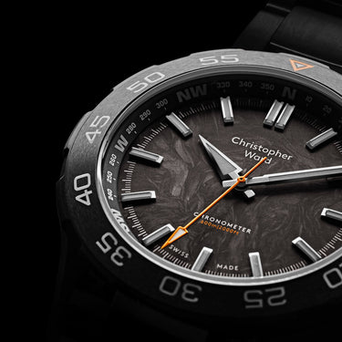 Christopher Ward C60 Lympstone - Carbon Black - Bader bracelet - Image