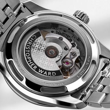 Christopher Ward C63 Sealander Automatic - Mulberry Red - Bader bracelet - Image