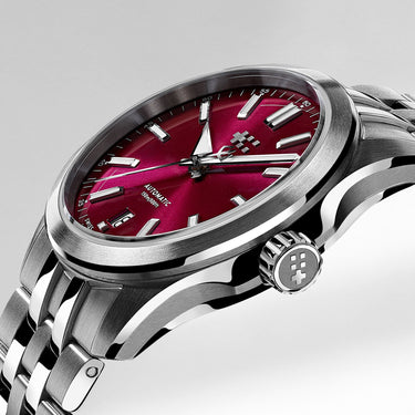 Christopher Ward C63 Sealander Automatic - Mulberry Red - Bader bracelet - Image