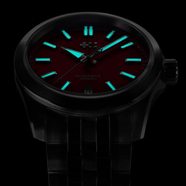 Christopher Ward C63 Sealander Automatic - Mulberry Red - Bader bracelet - Image