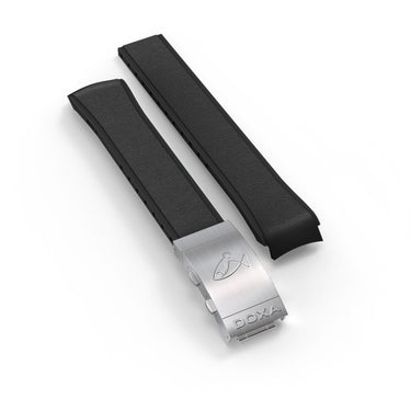 DOXA SUB 1500T Rubber strap with folding clasp, Black