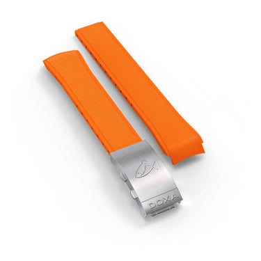 DOXA SUB 1500T Rubber strap with folding clasp, Orange