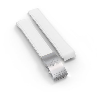 DOXA SUB 1500T Rubber strap with folding clasp, White