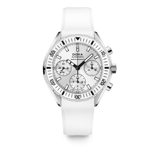 DOXA SUB 200 C-GRAPH II Whitepearl, ceramic bezel, rubber strap