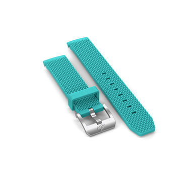 DOXA SUB 200 C-GRAPH Rubber strap with buckle, Turquoise