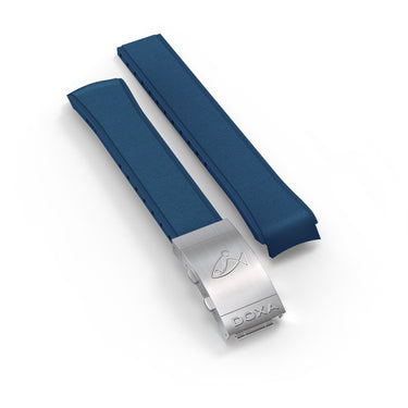 DOXA SUB 300 Rubber strap with folding clasp, Navy blue
