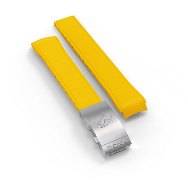 DOXA SUB 300 Rubber strap with folding clasp, Yellow