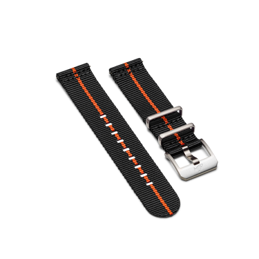 DOXA SUB 600T NATO strap with pin buckle, Black & Orange