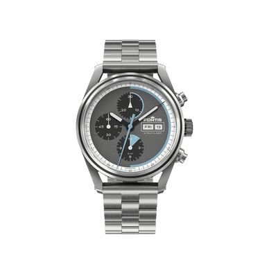Fortis Stratoliner S-41 Cool Gray On Block Bracelet