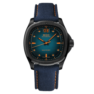 MIDO Multifort TV Big Date - Black PVD - Blue