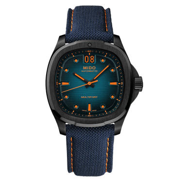 MIDO Multifort TV Big Date - Black PVD - Blue