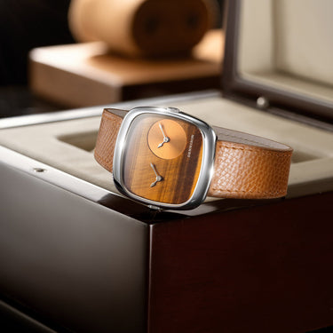 Dennison ALD Dual Time Tiger Eye & Gold Sunray