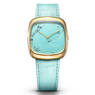 Dennison ALD Natural Turquoise Stone In Gold