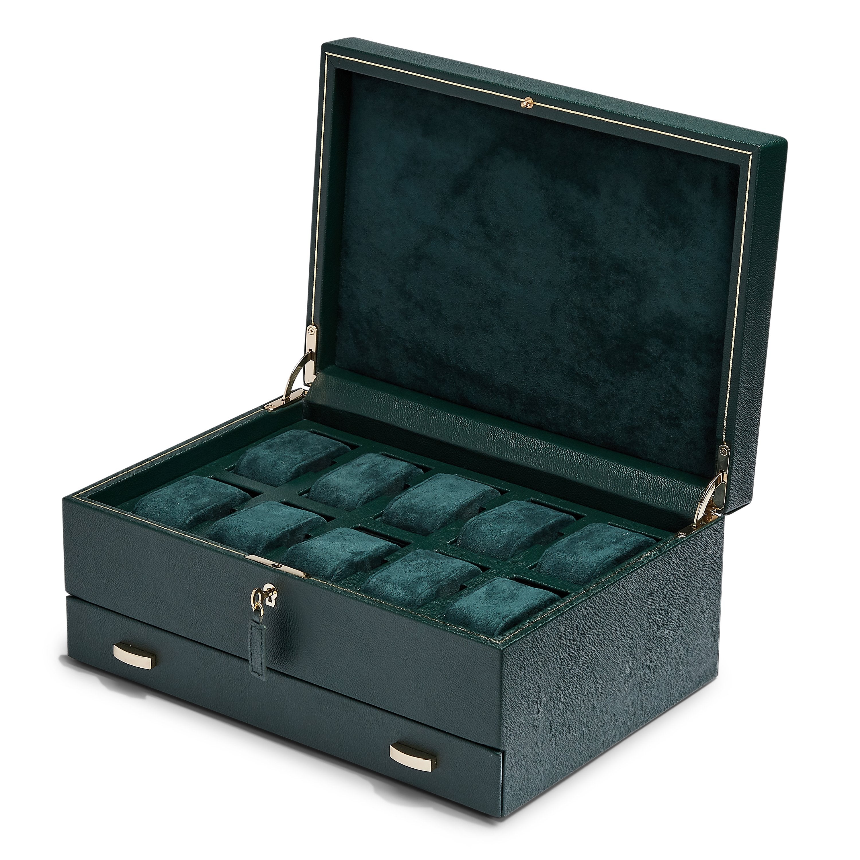 Draw Watch Box Wolf Brit Racing Green 10P W Draw Watch Box – Time+Tide Watches AU