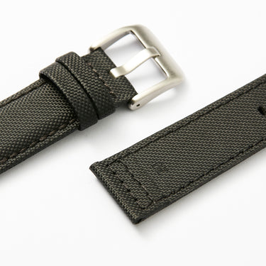 Time+Tide Black + Black Stitch Nylon Sail Cloth Watch Strap