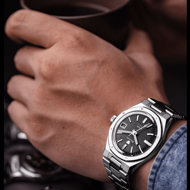 F77 Black With Date - Nivada Grenchen
