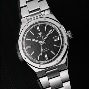 F77 Black With Date - Nivada Grenchen
