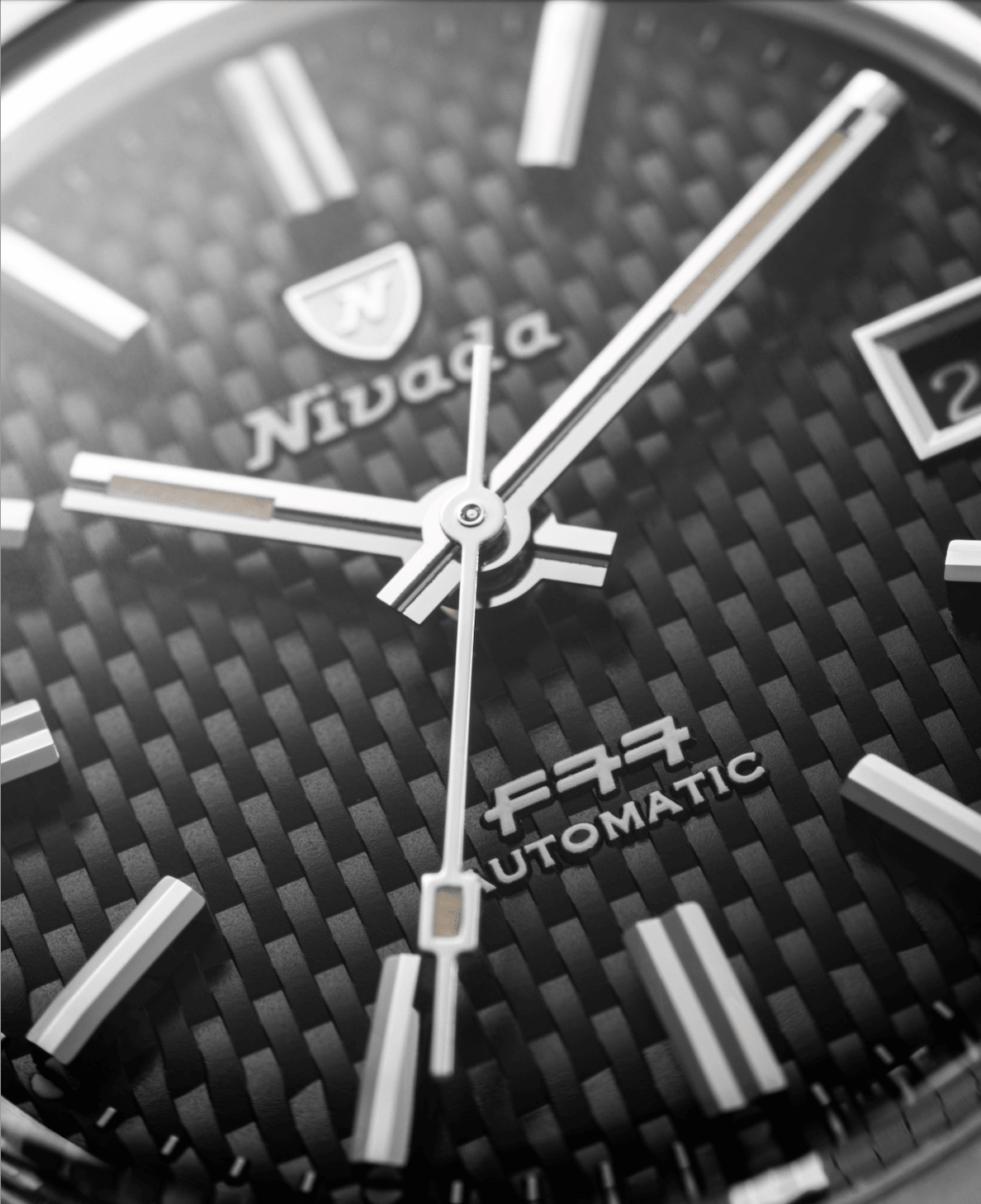 F77 Black With Date - Nivada Grenchen