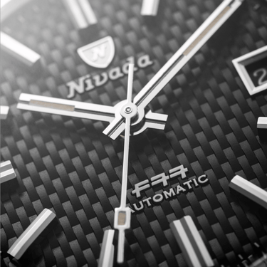 F77 Black With Date - Nivada Grenchen