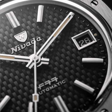 F77 Black With Date - Nivada Grenchen