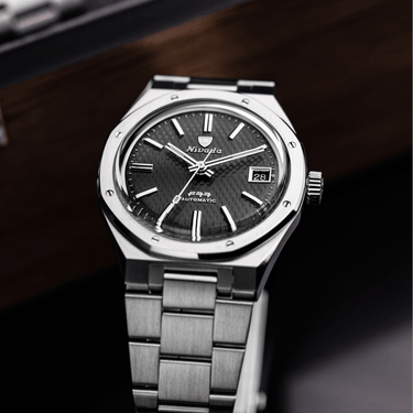 F77 Black With Date - Nivada Grenchen