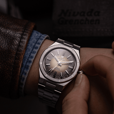 F77 Brown Smoked No Date - Nivada Grenchen