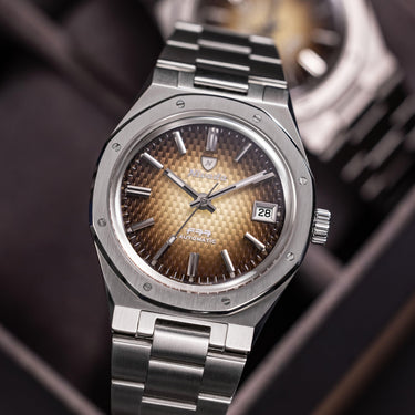 F77 Brown Smoked with Date - Nivada Grenchen