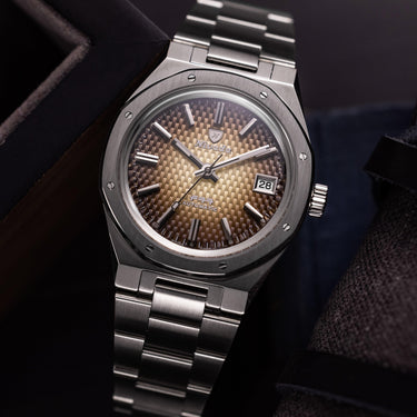 F77 Brown Smoked with Date - Nivada Grenchen