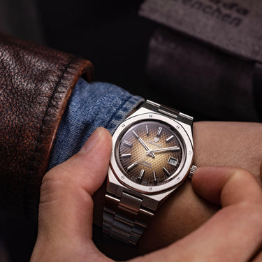 F77 Brown Smoked with Date - Nivada Grenchen
