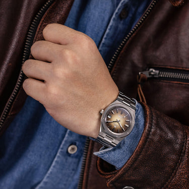 F77 Brown Smoked with Date - Nivada Grenchen