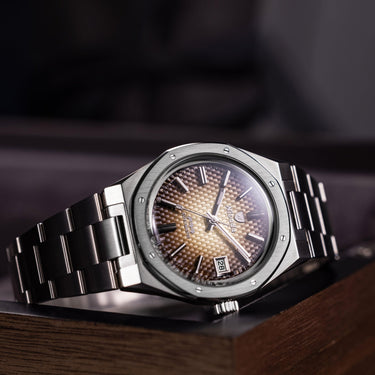 F77 Brown Smoked with Date - Nivada Grenchen