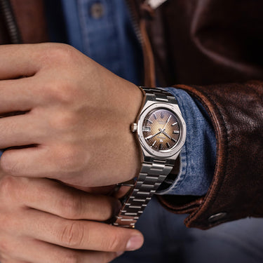 F77 Brown Smoked with Date - Nivada Grenchen
