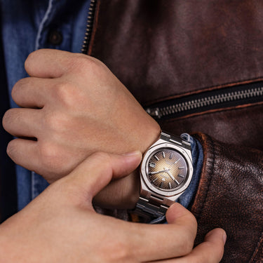 F77 Brown Smoked with Date - Nivada Grenchen