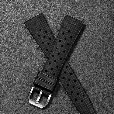 Tropic Black Rubber Strap - Nivada Grenchen