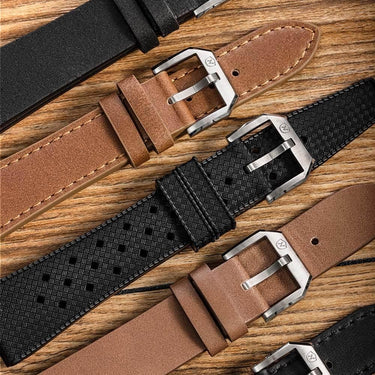 Tropic Black Rubber Strap - Nivada Grenchen